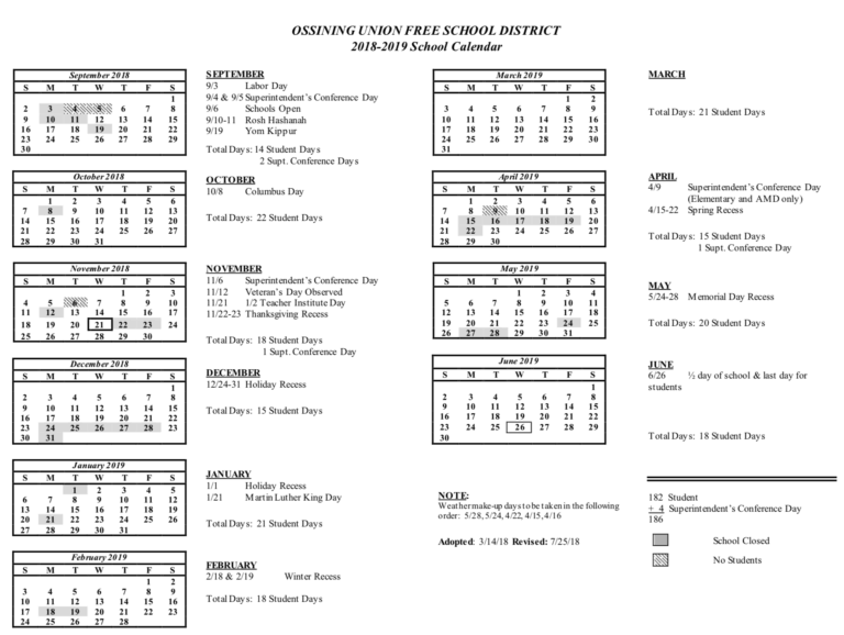bristol township school district calendar 2018-2019